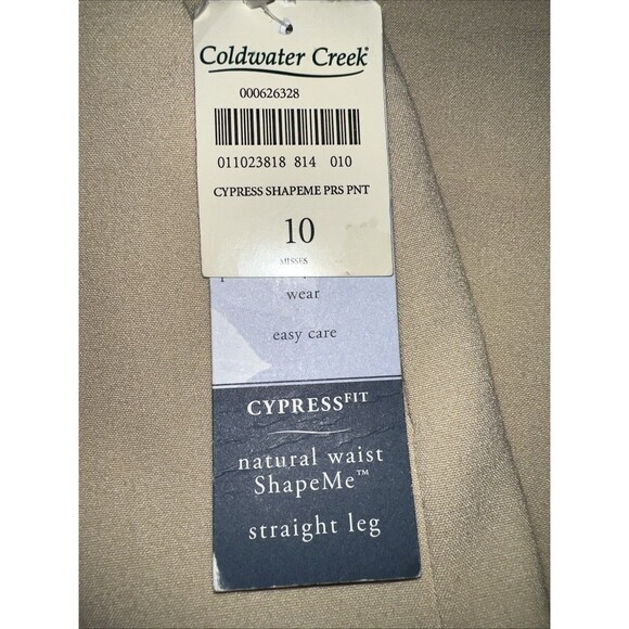 Coldwater Creek Dress Pants Size 10 Natural Fit Front Pockets - Picture 6 of 8